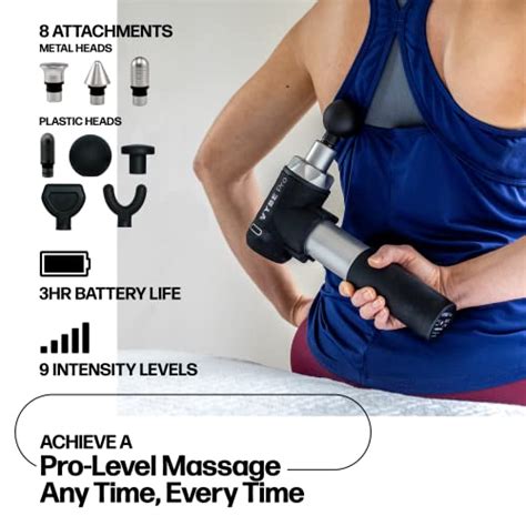 vybe pro muscle massage gun for athletes 9 speeds 8 attachments