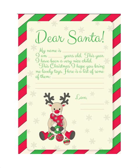 letter  santa template word perfect template ideas