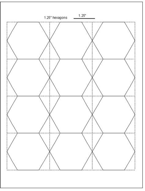 printable hexagon templates  english paper piecing  printable