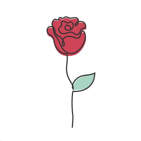quadro decorativo de flores desenho de arte linha rosa vermelha