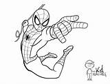 Spiderman Cartoon Coloring Pages Upside Down Printable Getdrawings sketch template