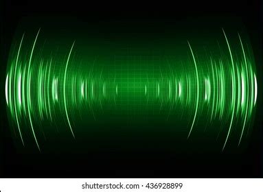 sound waves green images stock   objects vectors