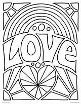 Coloring Pages Rainbow Pride Adults Lgbt Printable Adult Kids Color Hearts Quotes Board Getcolorings Retro Print Nature Words Funky Mandala sketch template