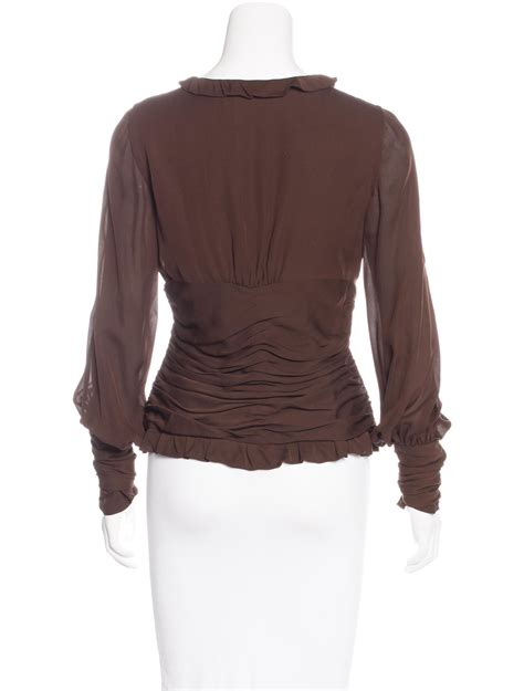 tuleh ruched long sleeve top clothing tul21548 the realreal
