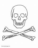 Skull Crossbones Coloring Pages Comments sketch template