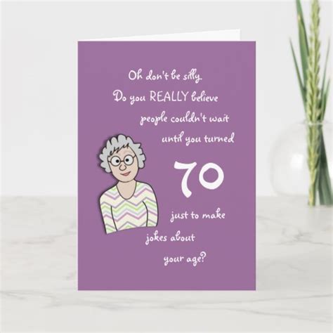 70th Birthday For Her Funny Card