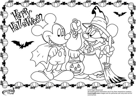halloween mickey mouse coloring pages   halloween