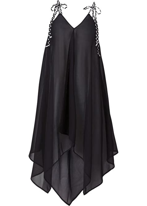 bonprix collection bpc selection plaj elbisesi siyah yaz giyim asimetrik elbise ve elbise