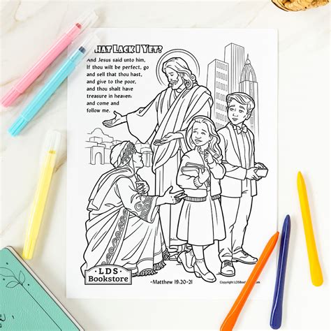 rich young ruler coloring page printable