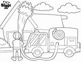 Blippi Fireman Dinosaurs sketch template