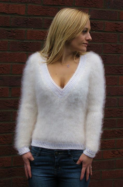 gorgeous hand crafted exclusive fluffy angora sweater angora sweater