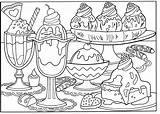 Coloring Pages Food Colouring Ice Fruit Printable Cute Cream Kids Sheets Color Adult Books Print Drawing Drawings sketch template