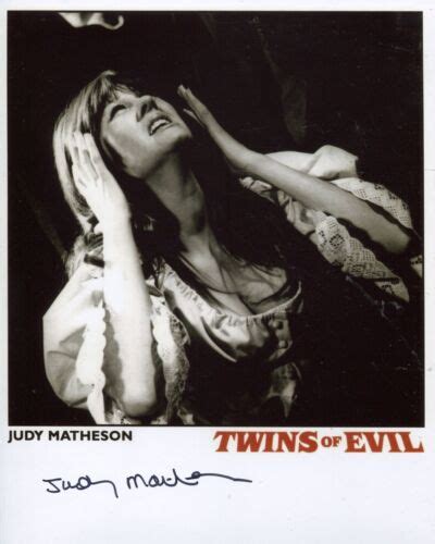 Actress Judy Matheson Signed Twins Of Evil Horror Film Photo Image No4