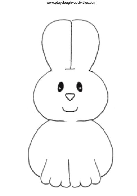 bunny outline bunny rabbit outline template activity sheet gif clipartix