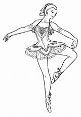 Coloring Ballerina Fairy Pages Fairies sketch template