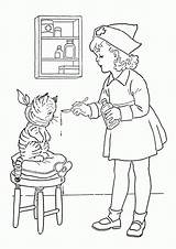 Coloring Pages Old Fashioned Vintage Library Clipart Kids Nurse sketch template