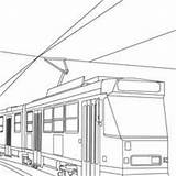 Tranvia Tram Ausmalen Hellokids Tramway Electrico Estacion Medios sketch template