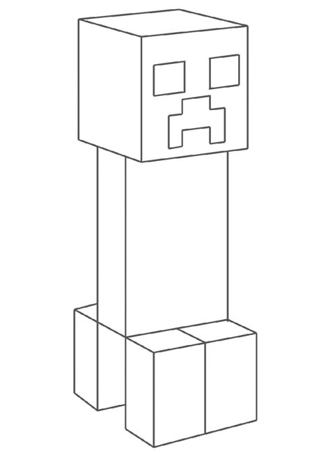 minecraft creeper coloring page  kids  worksheets