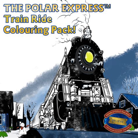 polar express train ride colouring book  wensleydale