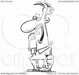 Gagging Himself Man Toonaday Outline Illustration Cartoon Royalty Rf Clip Leishman Ron Clipart 2021 sketch template