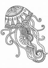 Coloring Pages Mandala Medusa Adult Zentangle Animal Colouring sketch template