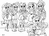 Pony Equestria Little Girls Coloring Pages Kleurplaat Getcolorings Printable Color sketch template