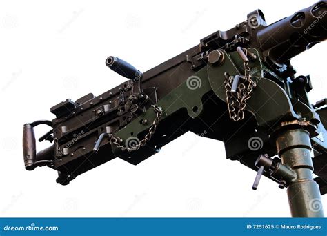 mounted machine gun stock image image  army ammunition
