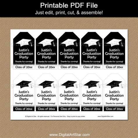 graduation gift tags printable
