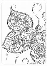 Coloring Butterfly Hattifant Pages Tattoos Mandala Colouring Color Therapy Women Adult Printable Book Hip Animal Sleeve Today Choose Board sketch template