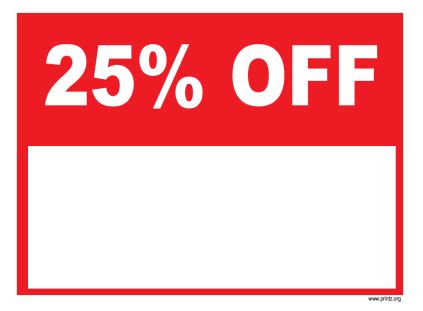 percent  sale sign