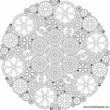 Coloring Mandala Pages Flower Color Printable Intricate Stress Adults Difficult Colouring Mandalas Adult Abstract Level These Print Flowers Really Kids sketch template