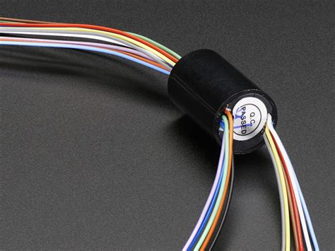 Miniature Slip Ring 12mm Diameter 12 Wires Max 240v 2a Id 1195