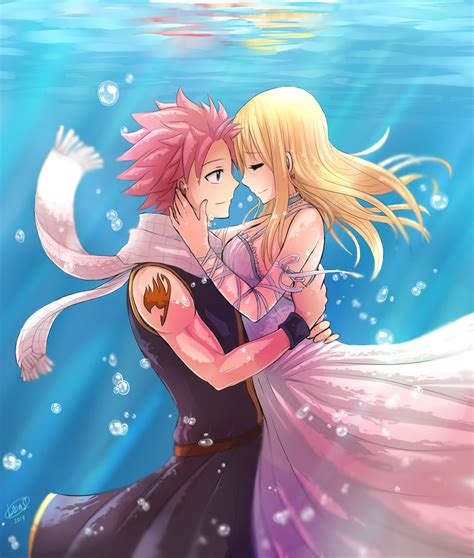 Lucy Heartfilia And Natsu Dragneel Fairy Tail Drawn By