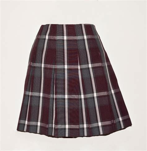 drop waist skirt box pleats 100 polyester plaid 91