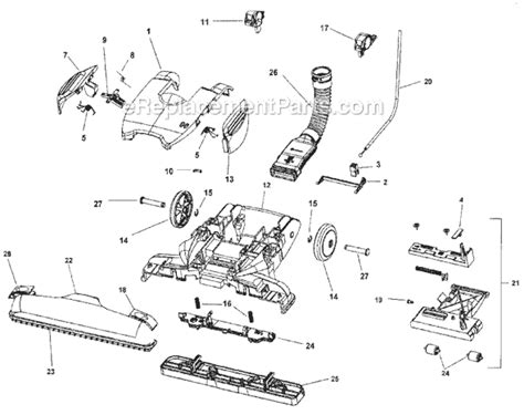 hoover  parts list  diagram ereplacementpartscom