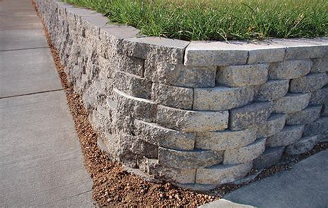 crestone beveled retaining wall block  menards