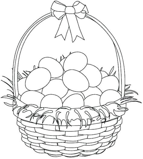 coloring page easter basket  eggs  amazing svg file