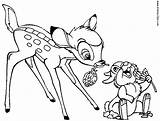 Coloring Pages Thumper Bambi Disney Popular Flower sketch template
