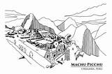 Picchu Machu Peru Illu Prowincja Mach Wektorowy Perspektywa Perú Provinz Perspektive Pérou Cuzco Vecteurs sketch template