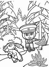 Coloring Pages Bear Aid Masha First Kool Chasing Man Rabbit Color Paramedic Getdrawings Getcolorings Print Printable sketch template