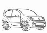 Renault Kangoo Coloring Compact Pages Categories sketch template