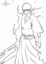 Bleach Ichigo Coloring Pages Kurosaki Drawing Getcolorings Hollow Getdrawings Popular Bankai sketch template