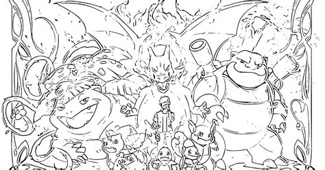 coloring pages pokemon collage pokemon drawing easy