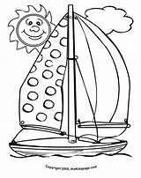 Coloring Sailboat Cartoon Pages Cliparts Kids Smiling Sun Sheet Gif Sunny Attribution Forget Link Don Printable Popular sketch template