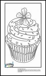 Coloring Pages Cupcake Sprinkles Cupcakes Template Printable Food Colouring Sheets Flower Books Teamcolors Kids Detailed Hard Blank Cute Visit Ministerofbeans sketch template
