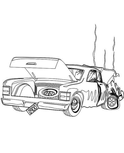 expensive crashed cars coloring pages netart