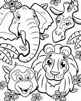 Selva Dschungeltiere Sheets Ausmalbilder Wild Scentos Theme Löwe Dschungel Mandalas Malvorlagen Elefant sketch template