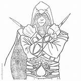 Ezio Assassin Xcolorings 690px sketch template