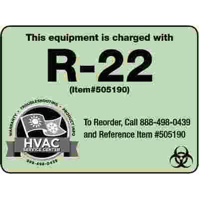 refrigerant id label