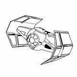 Tie Fighter Vader Darth Drawing Wars Star Sketch Line Drawings Vinyl Plane Getdrawings Paintingvalley Diya Decal Sticker Car sketch template
